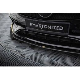 Maxton Street Pro Front Splitter + Flaps Mercedes-AMG CLA 45 Aero C117 Facelift Black-Red + Gloss Flaps, Nouveaux produits maxto