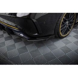 Maxton Street Pro Rear Side Splitters + Flaps Mercedes-AMG CLA 45 C117 Facelift Black + Gloss Flaps, Nouveaux produits maxton-de