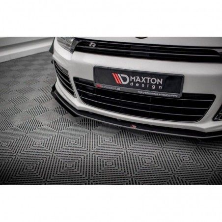 Maxton Street Pro Front Splitter + Flaps Volkswagen Scirocco R Mk3 Black + Gloss Flaps, Nouveaux produits maxton-design