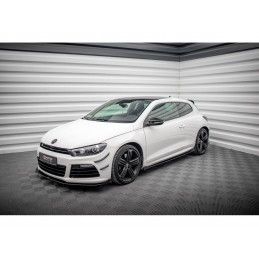 Maxton Street Pro Side Skirts Diffusers + Flaps Volkswagen Scirocco R Mk3 Black-Red + Gloss Flaps, Nouveaux produits maxton-desi