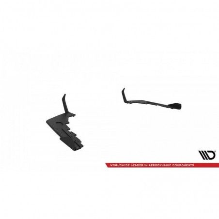 Maxton Street Pro Rear Side Splitters V.1 + Flaps BMW M2 G87 Black-Red + Gloss Flaps, Nouveaux produits maxton-design
