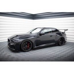 Maxton Street Pro Side Skirts Diffusers V.1 + Flaps BMW M2 G87 Black-Red + Gloss Flaps, Nouveaux produits maxton-design