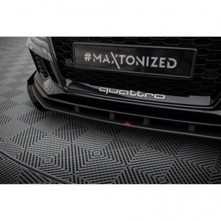 Maxton Street Pro Front Splitter V.1 + Flaps Audi RS3 Sedan 8V Facelift Black + Gloss Flaps, Nouveaux produits maxton-design