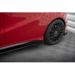 Maxton Street Pro Side Skirts Diffusers + Flaps Mercedes-Benz A 45 AMG W176 Facelift Black-Red + Gloss Flaps, Nouveaux produits 