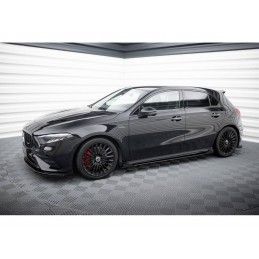 Maxton Street Pro Side Skirts Diffusers + Flaps Mercedes-AMG A35 W177 Facelift Black-Red + Gloss Flaps, Nouveaux produits maxton