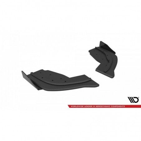 Maxton Street Pro Rear Side Splitters V.1 + Flaps V.1 BMW 1 F40 M-Pack / M135i Black + Gloss Flaps, Nouveaux produits maxton-des