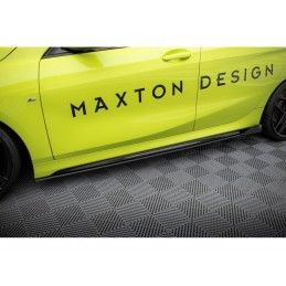 Maxton Street Pro Side Skirts Diffusers + Flaps BMW 1 F40 M-Pack / M135i Black + Gloss Flaps, Nouveaux produits maxton-design