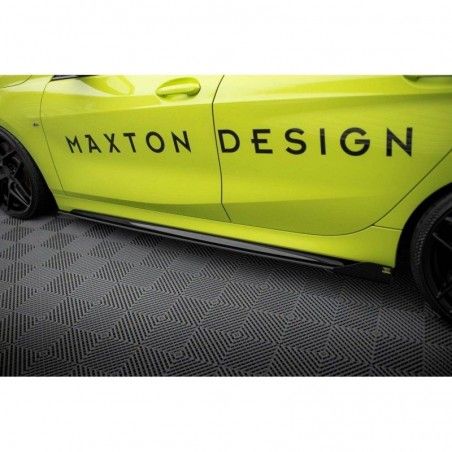 Maxton Street Pro Side Skirts Diffusers + Flaps BMW 1 F40 M-Pack / M135i Black + Gloss Flaps, Nouveaux produits maxton-design