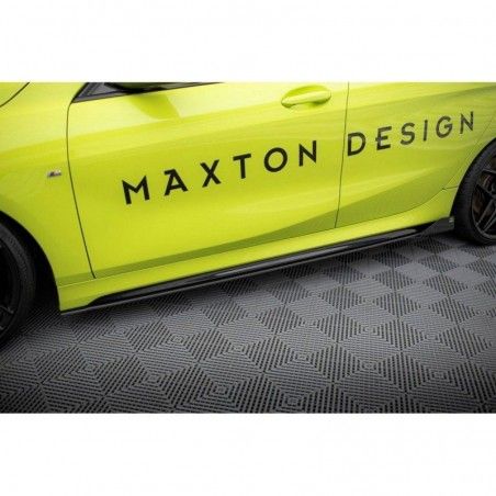 Maxton Street Pro Side Skirts Diffusers + Flaps BMW 1 F40 M-Pack / M135i Black-Red + Gloss Flaps, Nouveaux produits maxton-desig