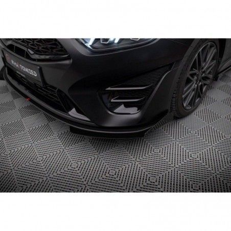 Maxton Street Pro Front Splitter + Flaps Kia Proceed / Ceed GT Mk1 Facelift / Mk3 Facelift Black-Red + Gloss Flaps, Nouveaux pro