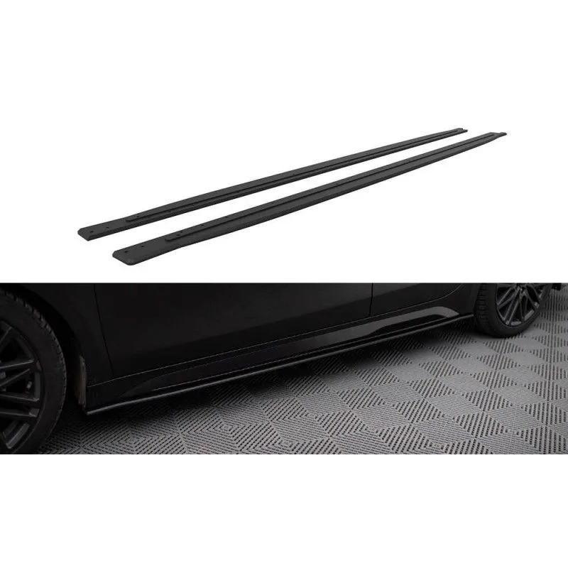 Maxton Street Pro Side Skirts Diffusers Kia Proceed / Ceed GT Mk1 Facelift  / Mk3 Facelift Black-Red