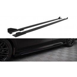 Maxton Street Pro Side Skirts Diffusers + Flaps Kia Proceed / Ceed GT Mk1 Facelift / Mk3 Facelift Black + Gloss Flaps, Nouveaux 
