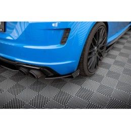 Maxton Street Pro Rear Side Splitters + Flaps Audi TT S 8S Black-Red + Gloss Flaps, Nouveaux produits maxton-design