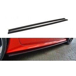 Maxton Side Skirts Diffusers Audi S7 / A7 S-Line C7 FL Gloss Black, A7/ S7 / RS7 - C7