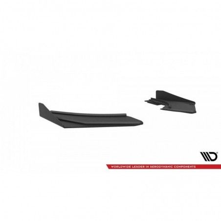 Maxton Street Pro Rear Side Splitters + Flaps Audi S3 Sedan 8V Black-Red + Gloss Flaps, Nouveaux produits maxton-design