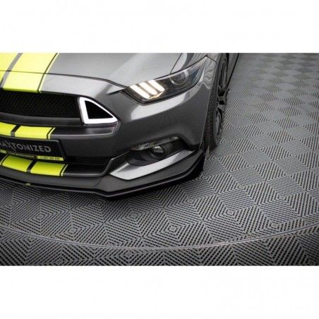 Maxton Street Pro Front Splitter + Flaps Ford Mustang GT Mk6 Black + Gloss Flaps, Nouveaux produits maxton-design