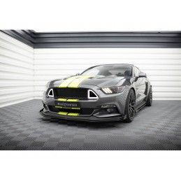 Maxton Street Pro Front Splitter + Flaps Ford Mustang GT Mk6 Black-Red + Gloss Flaps, Nouveaux produits maxton-design
