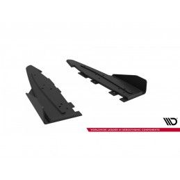 Maxton Street Pro Rear Side Splitters + Flaps Ford Mustang GT Mk6 Black-Red + Gloss Flaps, Nouveaux produits maxton-design