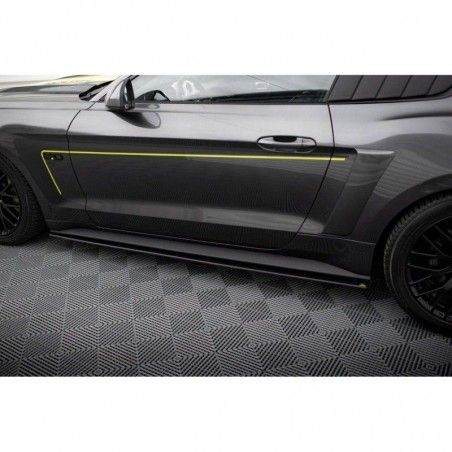 Maxton Street Pro Side Skirts Diffusers Ford Mustang GT Mk6 Black, Nouveaux produits maxton-design