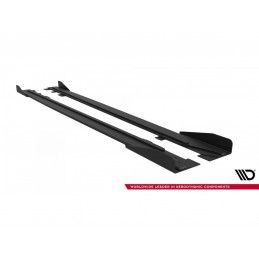 Maxton Street Pro Side Skirts Diffusers + Flaps Ford Mustang GT Mk6 Black-Red + Gloss Flaps, Nouveaux produits maxton-design