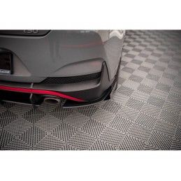 Maxton Street Pro Rear Side Splitters + Flaps Hyundai I30 Fastback N-Line Mk3 Facelift Black + Gloss Flaps, Nouveaux produits ma