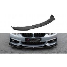 Maxton Street Pro Front Splitter + Flaps BMW 4 Coupe M-Pack F32 Black + Gloss Flaps, Nouveaux produits maxton-design