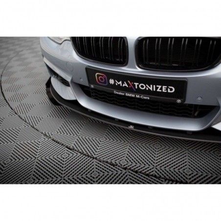 Maxton Street Pro Front Splitter + Flaps BMW 4 Coupe M-Pack F32 Black-Red + Gloss Flaps, Nouveaux produits maxton-design