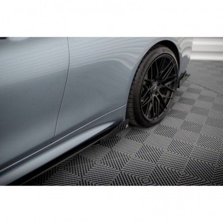 Maxton Street Pro Side Skirts Diffusers + Flaps BMW 4 Coupe M-Pack F32 Black + Gloss Flaps, Nouveaux produits maxton-design