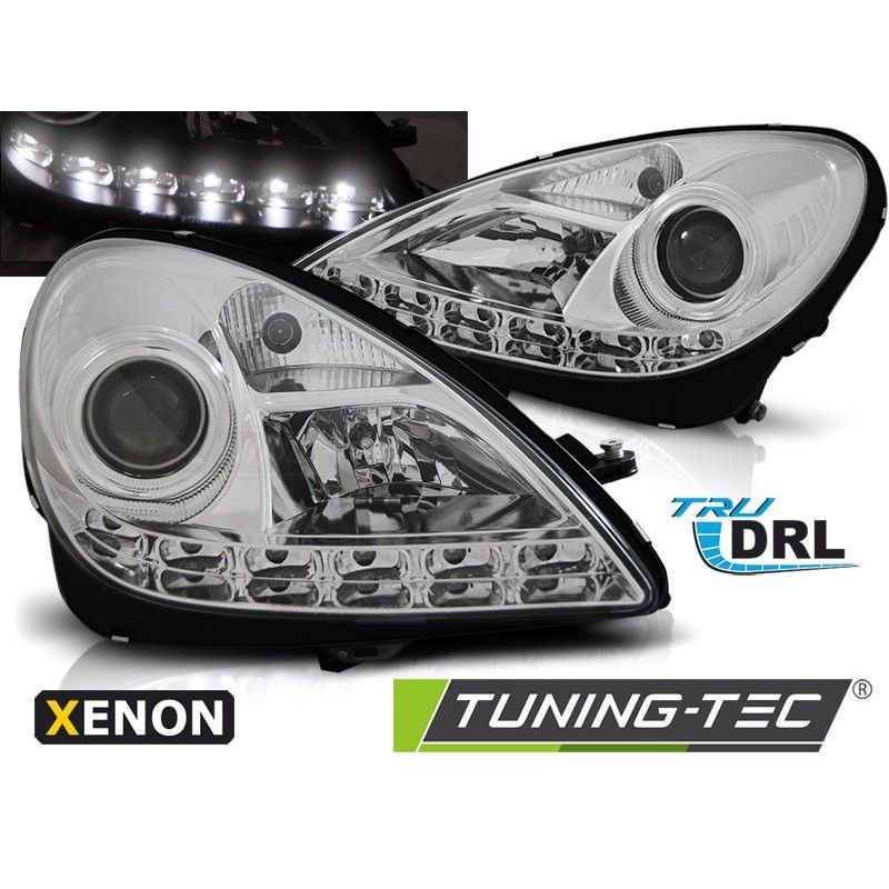 XENON HEADLIGHTS DRL CHROME fits MERCEDES R171 SLK 04-11, Nouveaux produits tuning-tec