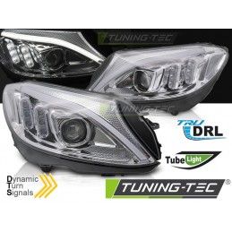 HEADLIGHTS TUBE LED CHROME fits MERCEDES W205 14-18, Nouveaux produits tuning-tec