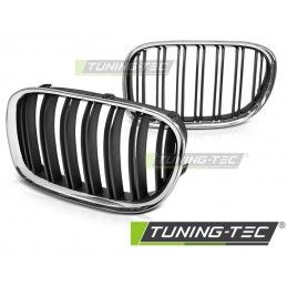 GRILLE CHROME BLACK DOUBLE BAR fits BMW F01 09-15, BMW