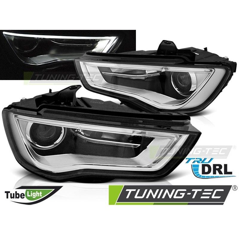 HEADLIGHTS TUBE LIGHT DRL BLACK fits AUDI A3 8V 12-16, Eclairage Audi