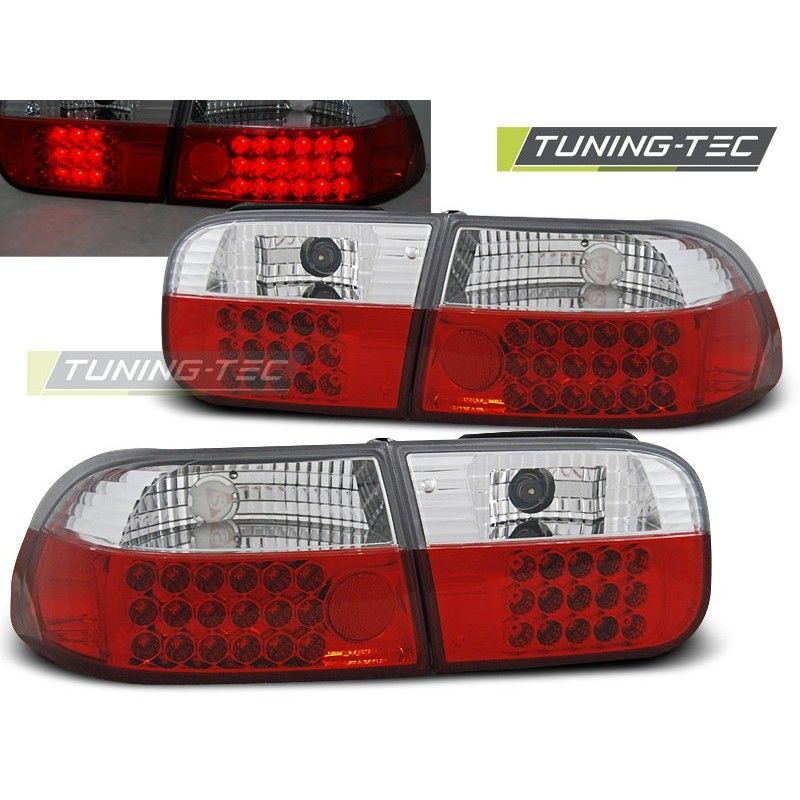 HONDA CIVIC 09.91-08.95 2D/4D RED WHITE LED, Civic 5 92-95