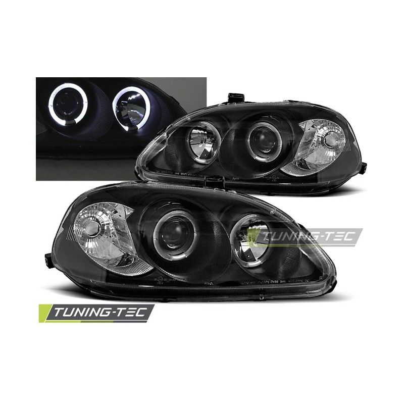 HONDA CIVIC 09.95-02.99 ANGEL EYES BLACK, Civic 6 96-00