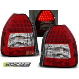 HONDA CIVIC 09.95-02.01 3D RED WHITE LED, Civic 6 96-00
