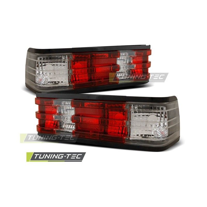 TAIL LIGHTS RED WHITE fits MERCEDES W201/190 12.82-05.93, Classe C W201 / 190E