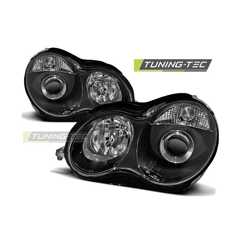 HEADLIGHTS BLACK fits MERCEDES W203 C-KLASA 07.00-03.04, Classe C W203