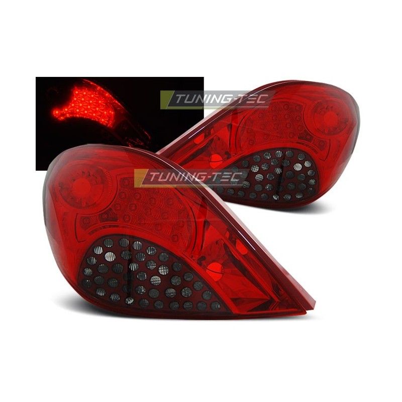 PEUGEOT 207 3D/5D 05.06-06.09 RED SMOKE LED, 207