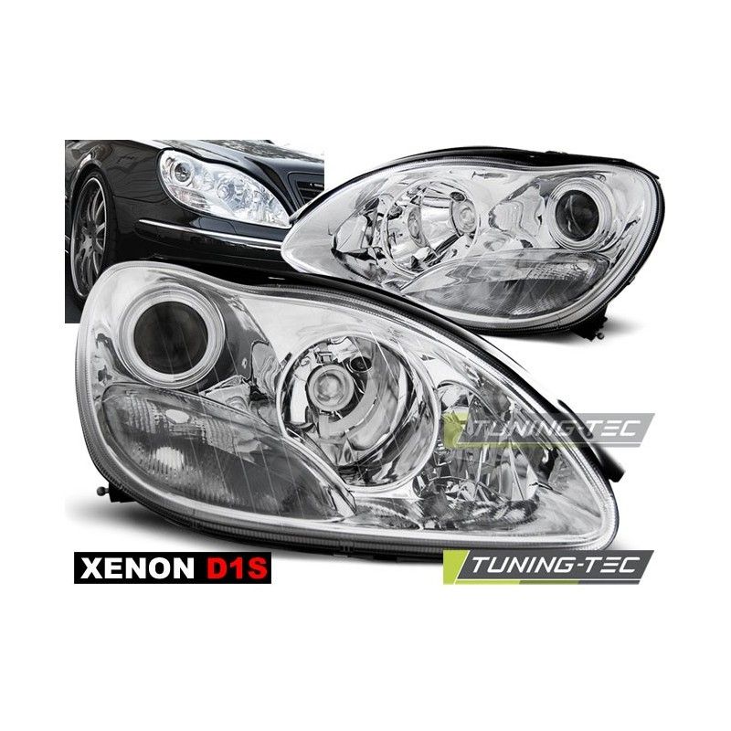 XENON HEADLIGHTS CHROME fits MERCEDES W220 S-KLASA 09.98-02, Classe S W220