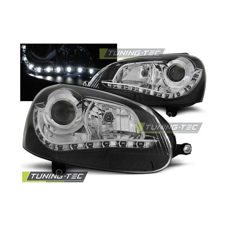 HEADLIGHTS DAYLIGHT BLACK fits VW GOLF 5, Golf 5