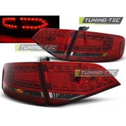 LED TAIL LIGHTS RED SMOKE fits AUDI A4 B8 08-11 SEDAN, A4 B8 08-11