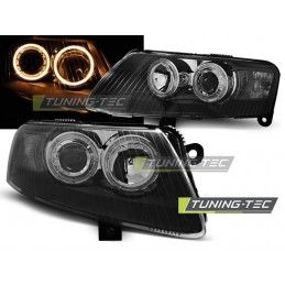 HEADLIGHTS ANGEL EYES BLACK fits AUDI A6 C6 04.04-08, A6 4F C6 04-10