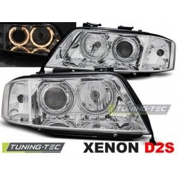 XENON HEADLIGHTS ANGEL EYES CHROME fits AUDI A6 05.97-09.99, A6 4B C5 97-04