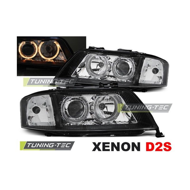 XENON HEADLIGHTS ANGEL EYES BLACK fits AUDI A6 05.97-09.99, A6 4B C5 97-04 XENON HEADLIGHTS ANGEL EYES BLACK fits AUDI A6 05.97-09.99, A6 4B C5 97-04