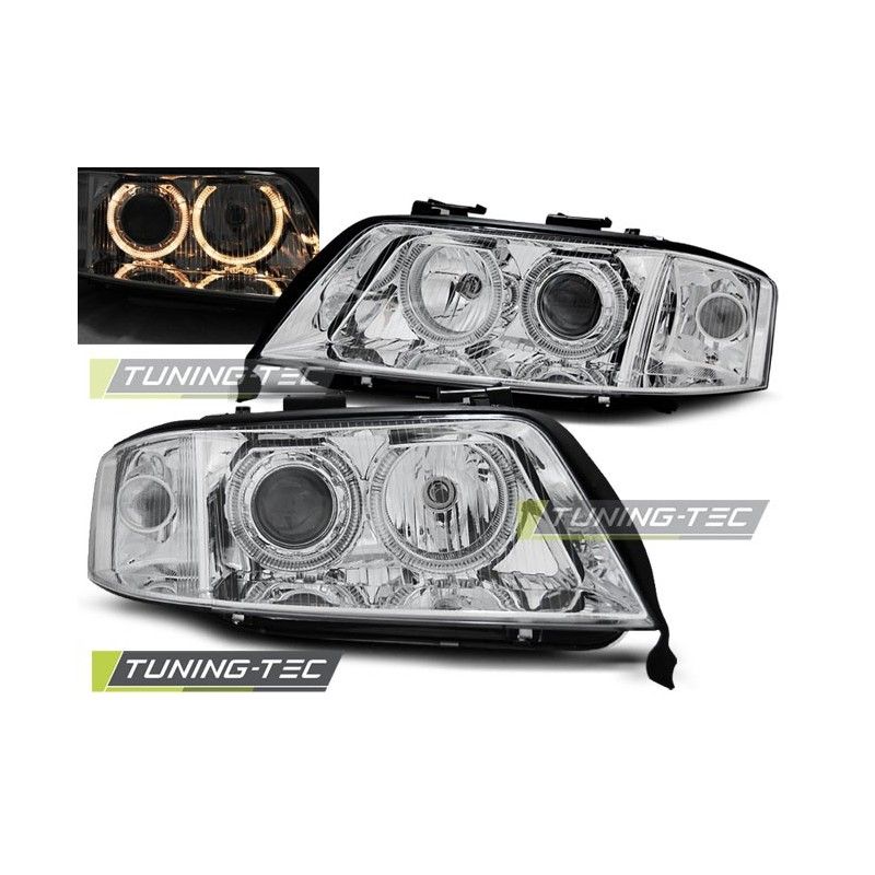 HEADLIGHTS ANGEL EYES CHROME fits AUDI A6 06.01-05.04, A6 4B C5 97-04