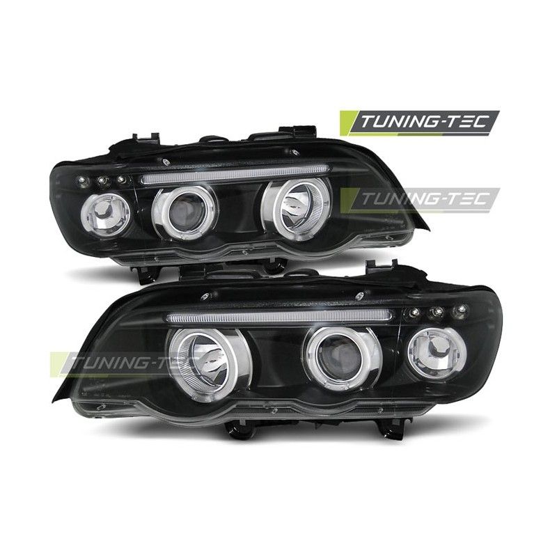 HEADLIGHTS ANGEL EYES BLACK fits BMW X5 E53 09.99-10.03, X5 E53