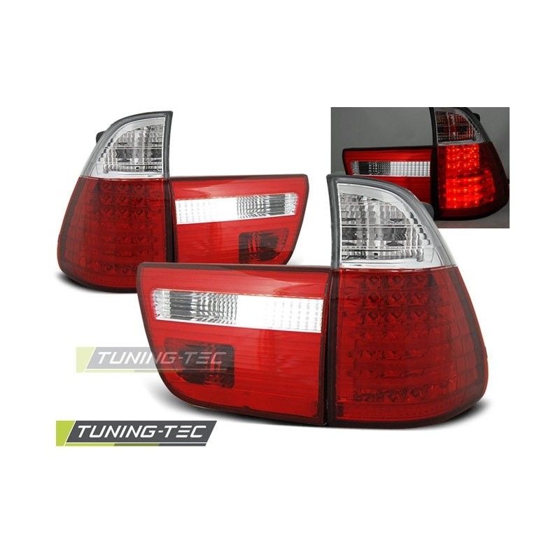 LED TAIL LIGHTS RED WHITE fits BMW X5 E53 09.99-10.03, X5 E53