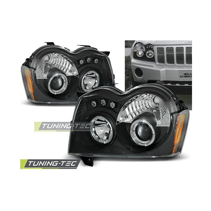 CHRYSLER JEEP GRAND CHEROKEE 05-08 ANGEL EYES BLACK, Eclairage Jeep