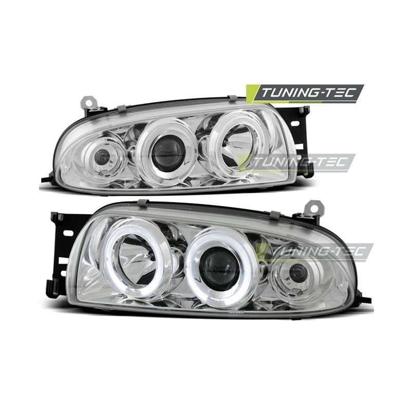 FORD FIESTA MK4 10.95-08.99 ANGEL EYES CHROME, Eclairage Ford