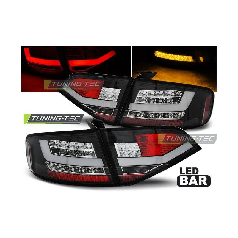 LED TAIL LIGHTS BLACK fits AUDI A4 B8 08-11 SEDAN, A4 B8 08-11